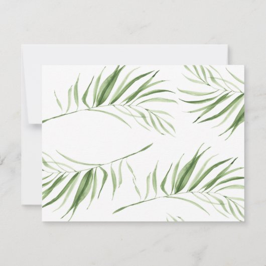 witte orchidee | Trouwantwoordkaart RSVP (Achterkant)