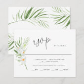 witte orchidee | Trouwantwoordkaart RSVP (Voorkant / Achterkant)