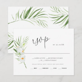 witte orchidee | Trouwantwoordkaart RSVP Kaartje