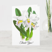witte orchidee ventilator Aangepaste Kaart (Voorkant)