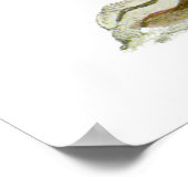  witte orchidee ventilator - Poster (Hoek)