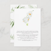 witte orchidee | Verticale bruiloft details Informatiekaartje (Voorkant / Achterkant)