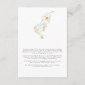 witte orchidee | Verticale bruiloft details Informatiekaartje (Voorkant)