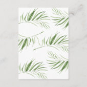 witte orchidee | Verticale bruiloft details Informatiekaartje (Achterkant)