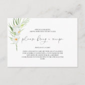 witte orchidee | Vrijgezellenfeest Neem een Recept Informatiekaartje (Voorkant)