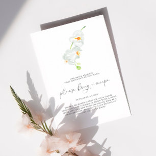 witte orchidee   Vrijgezellenfeest Recept Aanvraag Informatiekaartje