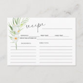 witte orchidee | Vrijgezellenfeest Recept Kaart (Voorkant)