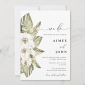 Witte Orchidee we doen bruiloft uitnodiging (Voorkant)