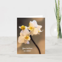 Witte orchidee wenskaart kaart