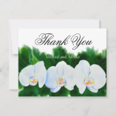 witte orchideeën bedankkaart (Voorkant)