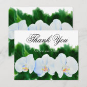 witte orchideeën bedankkaart (Voorkant / Achterkant)