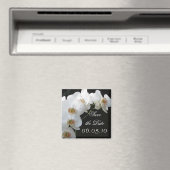 Witte Orchideeën Bewaar de Datummagneet Magneet (Insitu (Vaatwasser))