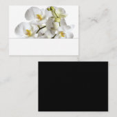 Witte orchideeën Blank bruiloft Plaatskaartje (Voorkant / Achterkant)