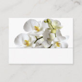 Witte orchideeën Blank bruiloft Plaatskaartje (Voorkant)