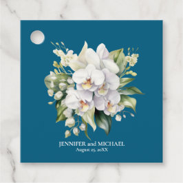 Witte Orchideeën Bloemen Bloemen Huwelijk Bedankjes Labels