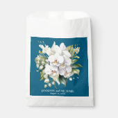 Witte Orchideeën Bloemen Bloemen Huwelijk Bedankzakje (Voorkant)