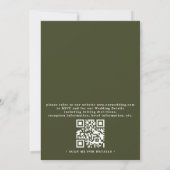 Witte Orchideeën Bloemen Rustieke Chic QR Code Tro Kaart (Achterkant)