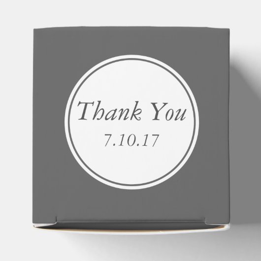 Witte orchideeën bruiloft dank u bedankdoosjes (Bovenkant)