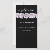 witte orchideeën-bruiloft ringen-bruiloft programm (Voorkant)