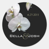 Witte orchideeën bruiloft stickers (Voorkant)
