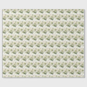 Witte orchideeën cadeaupapier (Vlak)