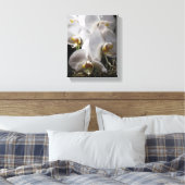 Witte orchideeën canvas afdruk (Insitu (Slaapkamer))