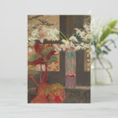 Witte orchideeën en een pioen | Leon Wyczółkowski (Staand voorkant)