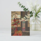 Witte orchideeën en een pioen | Leon Wyczółkowski Briefkaart (Staand voorkant)