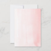 Witte orchideeën en roze rozen pampas bruiloft RSV RSVP Kaartje (Achterkant)