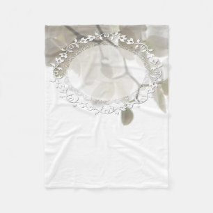 Witte orchideeën fleece deken
