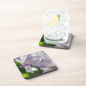 Witte orchideeën harde plastic onderzetters (Rechterzijde)