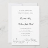 Witte orchideeën kunst formele traditionele bruilo kaart (Voorkant)