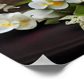 Witte Orchideeën Lelietje-van-dalen Mooie Boeket Poster (Hoek)