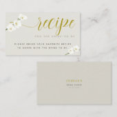 Witte Orchideeën Modern Vrijgezellenfeest Bring Re Informatiekaartje (Voorkant / Achterkant)