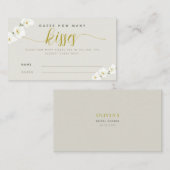 Witte orchideeën moderne chique hoeveel kussen spe plaatskaartje (Voorkant / Achterkant)