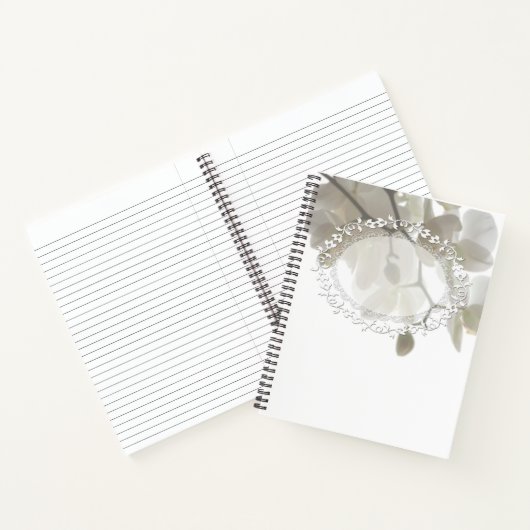 Witte orchideeën notitieboek (Binnen)