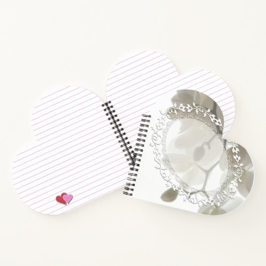 Witte orchideeën notitieboek (Binnen)