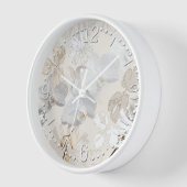 Witte orchideeën op een lichte crème (Hoek)