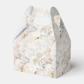 Witte orchideeën op een lichte crème bedankdoosjes (Achterkant)