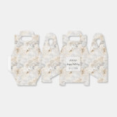 Witte orchideeën op een lichte crème bedankdoosjes (Uitgevouwen)