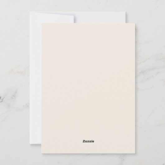 Witte orchideeën op een lichte crème feestdagenkaart (Achterkant)