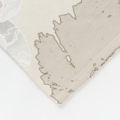 Witte orchideeën op een lichte crème fleece deken (Hoek)