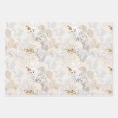 Witte orchideeën op een lichte crème inpakpapier vel (Voorkant)