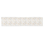 Witte orchideeën op een lichte crème  korte tafelloper (Horizontaal)