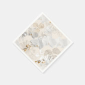 Witte orchideeën op een lichte crème servet (Hoek)