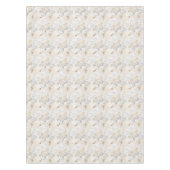 Witte orchideeën op een lichte crème tafelkleed (Voorkant)