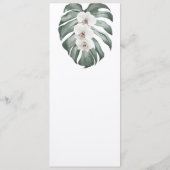 Witte Orchideeën op Monstera Tropische Bruiloft Me Kaart (Achterkant)