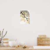 Witte orchideeën op wit poster (Keuken)