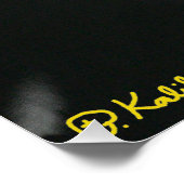 Witte orchideeën op zwart 20x20 Poster (Hoek)