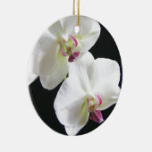 Witte orchideeën op zwart ornament (Rechts)